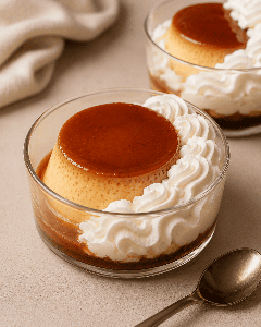 Flan con crema