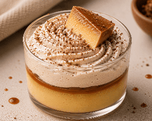 Flan con mousse