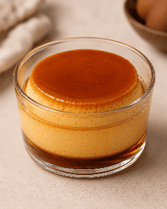 Flan casero con caramelo
