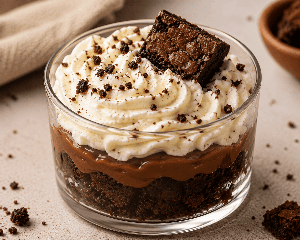 Brawni con dulce de leche y crema